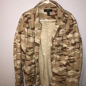 Stylish desert camo zip up jacket